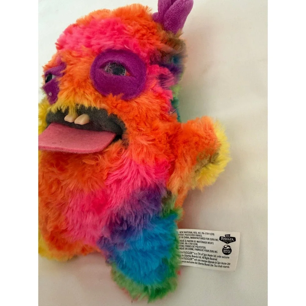 Zuru Fuggler Funny Ugly Monster Rainbow Tie Dye Plush Toy with Teeth Horns